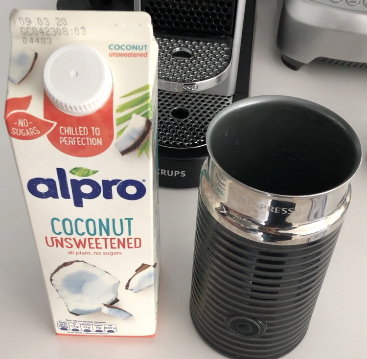 Does it froth? Alpro ‘Fresh’ coconut milk.