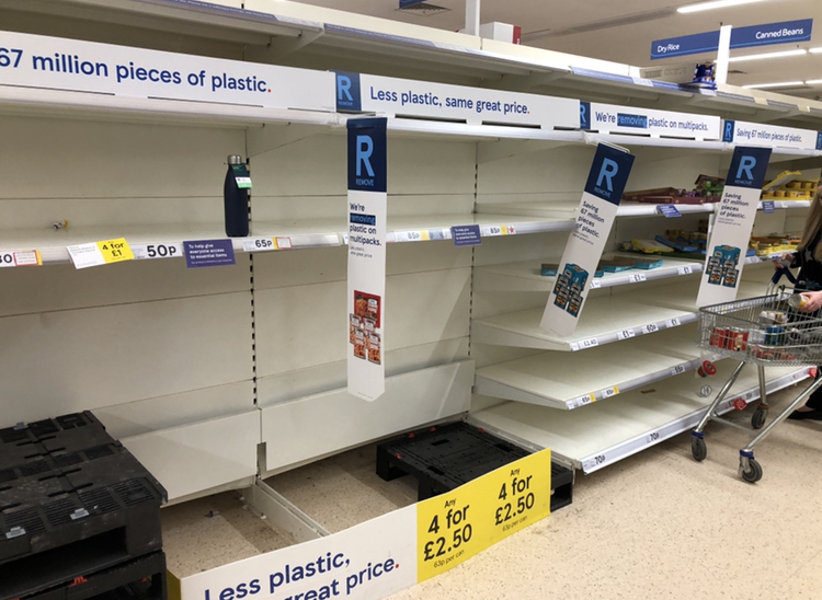Things missing from my Tesco superstore on Monday