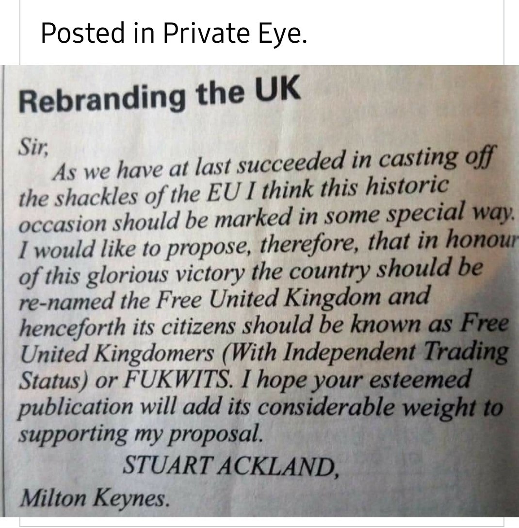 Great letter in Private Eye